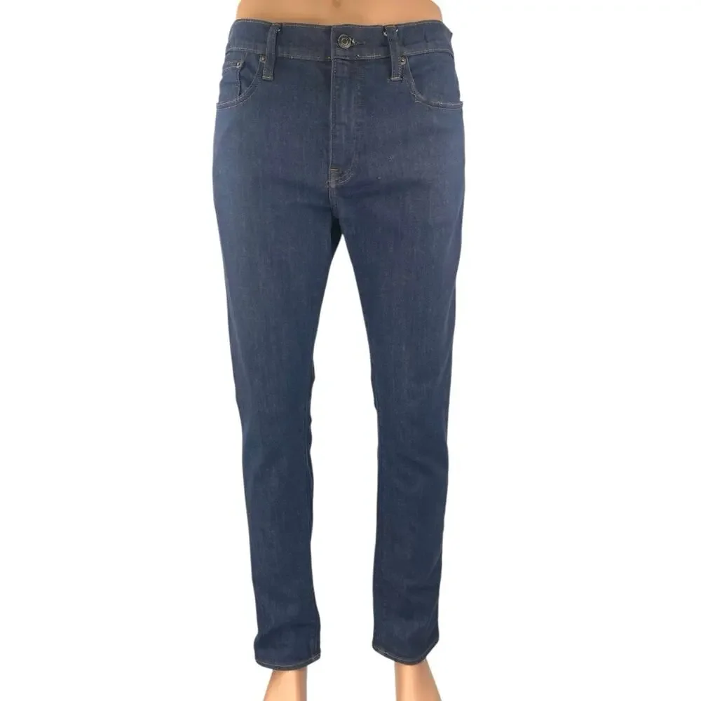 J.Crew Destination Men's Blue High Waist Straight Leg Slim Denim Jeans Pants 33